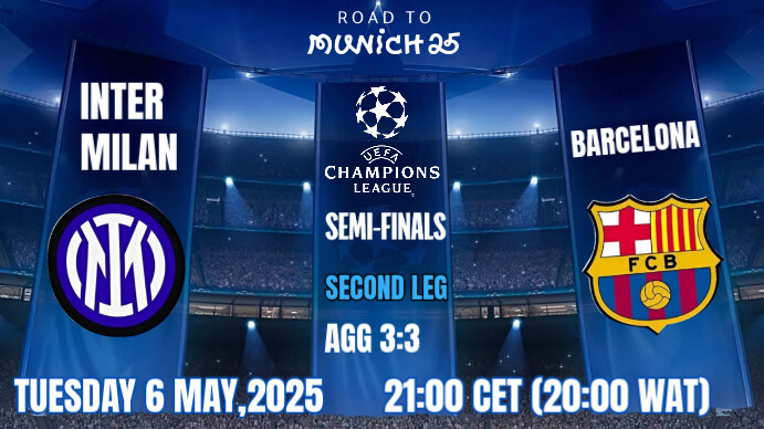 Barcelona vs Inter Milan Champions League semi-final 2025